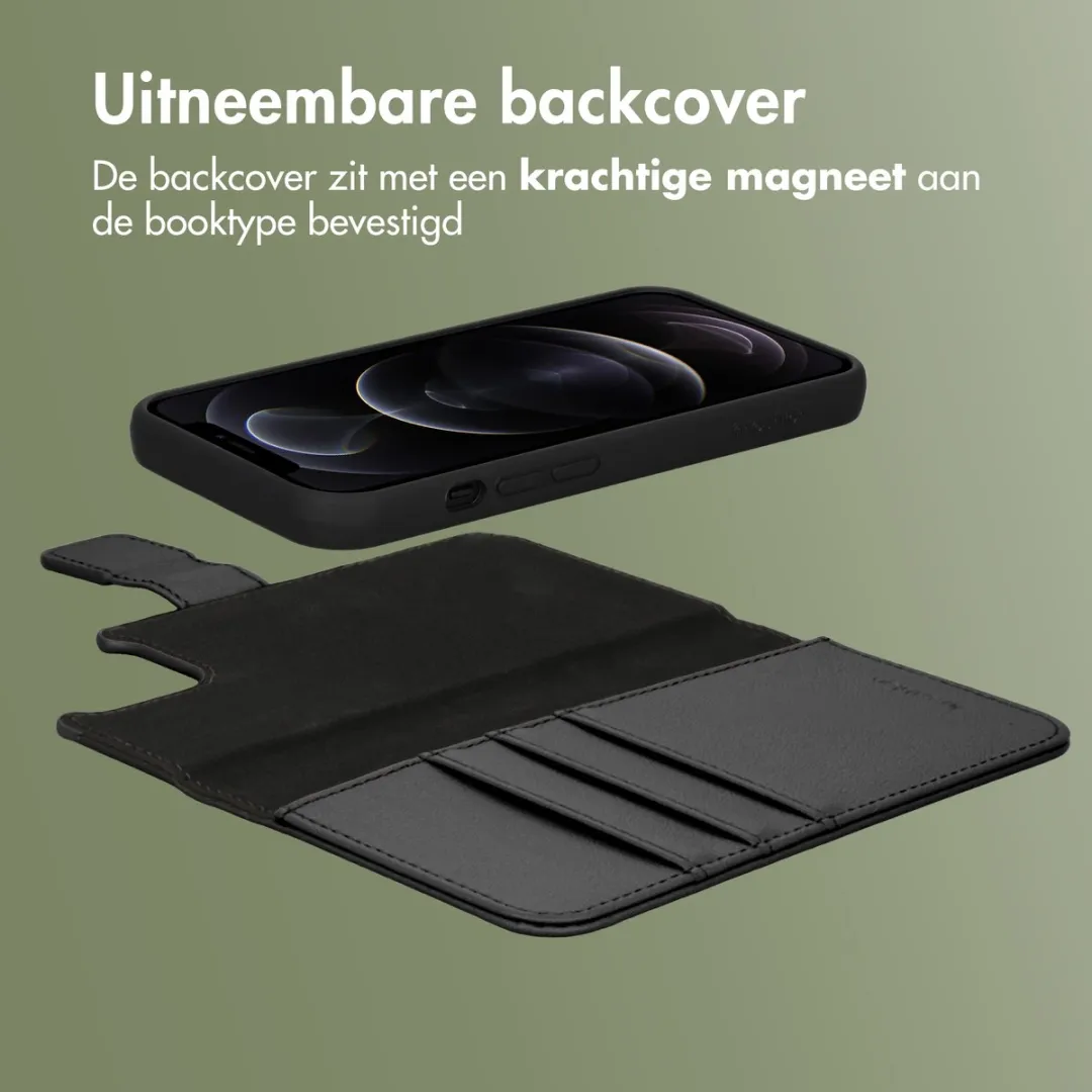 Imoshion Hoesje iPhone 12 Pro/12 2-in-1 Bookcase - 3 Pasjes - Zwart