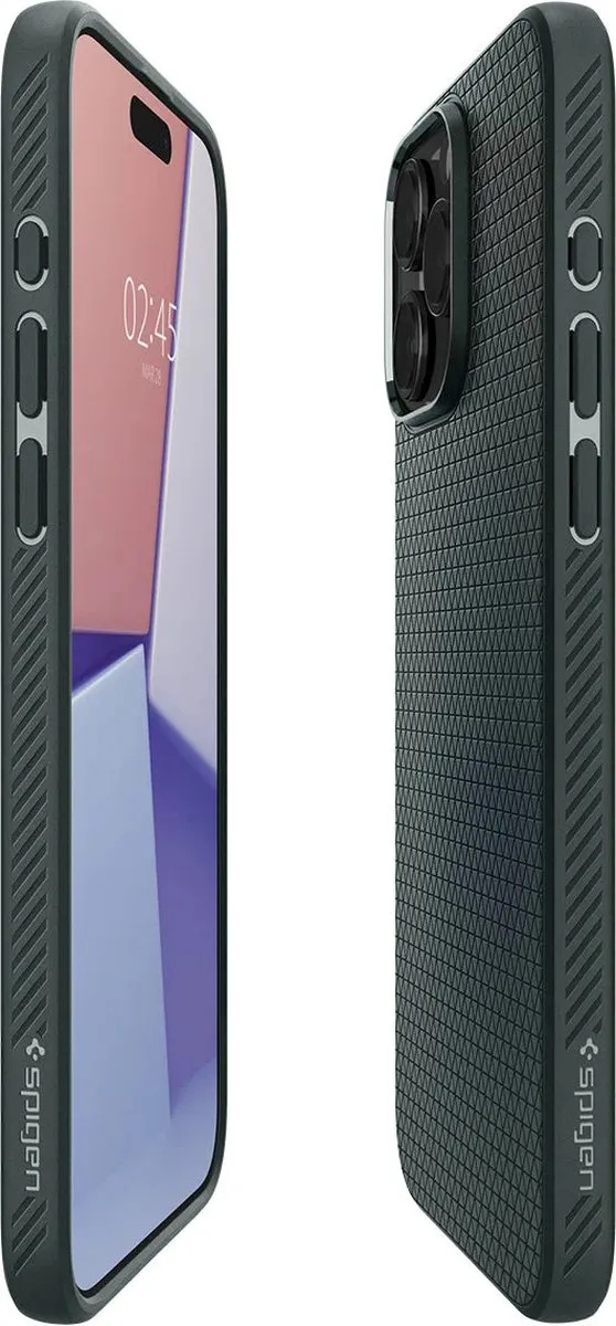 Spigen Liquid Air Back Cover iPhone 15 Pro Max - Groen