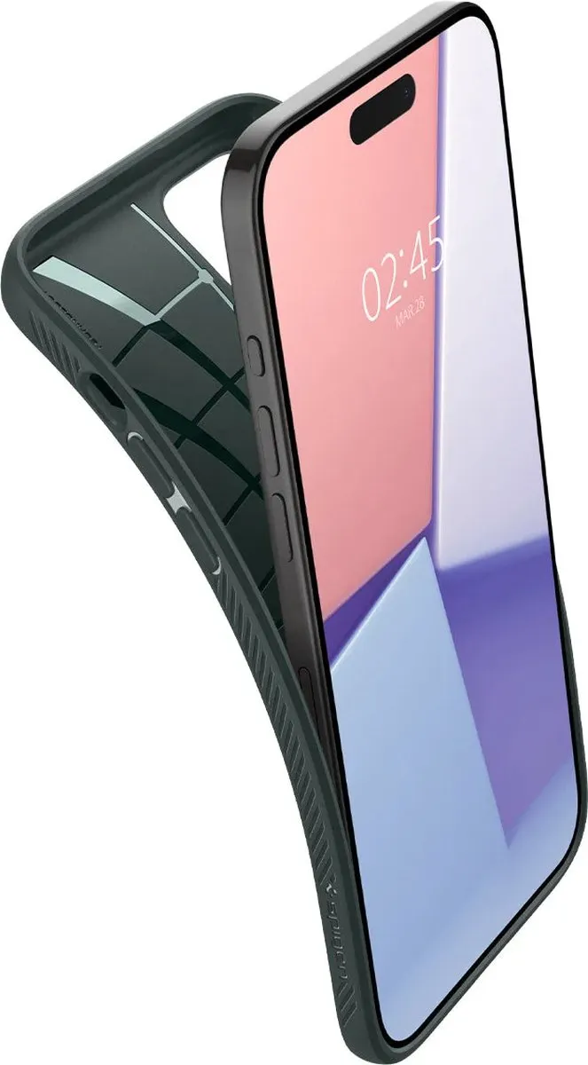 Spigen Liquid Air Back Cover iPhone 15 Pro Max - Groen