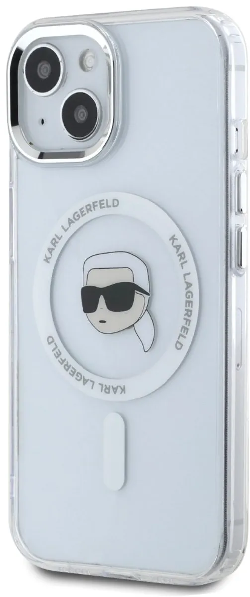 Karl Lagerfeld IML Metalen Hoes Case voor iPhone 15 - Transparent
