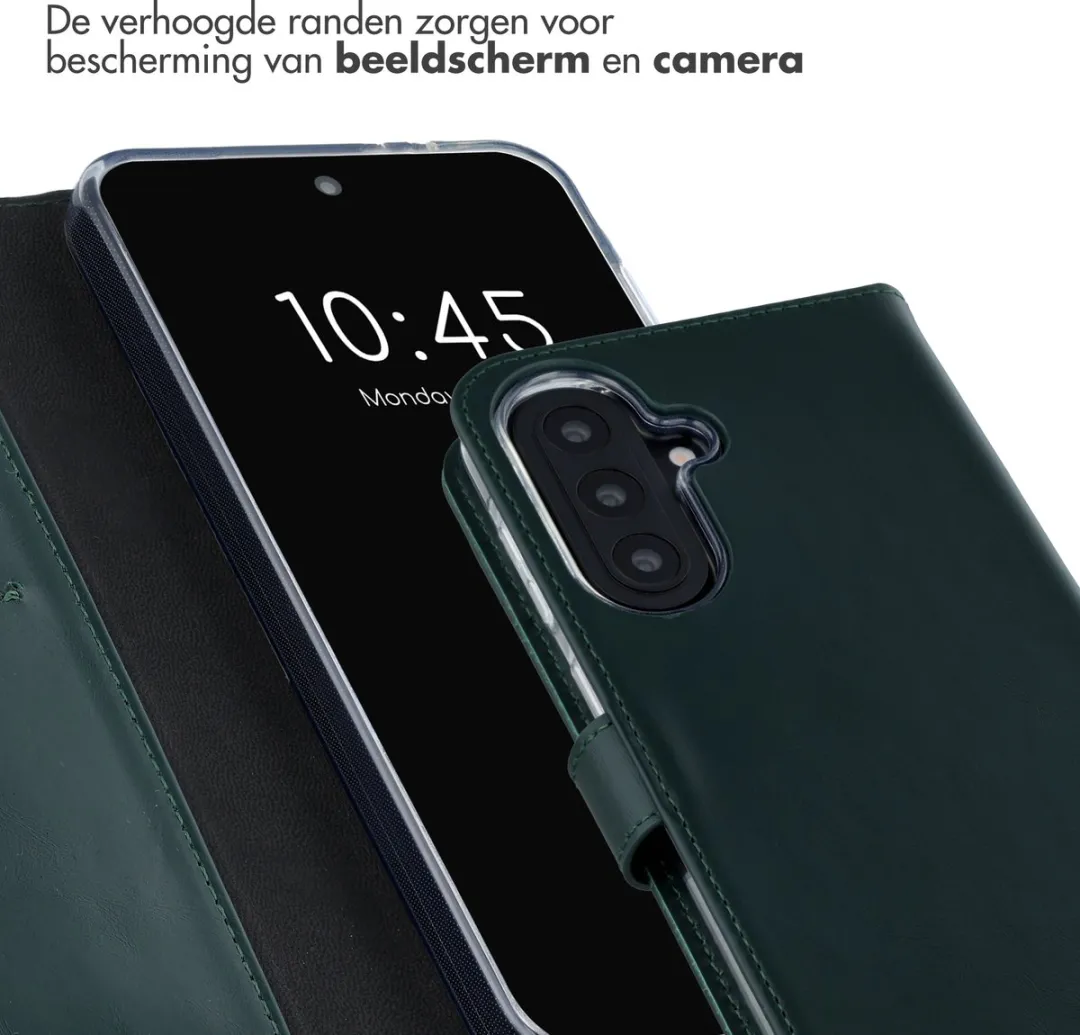 Selencia Hoesje Samsung Galaxy A57 - Groen - 3 Pasjes