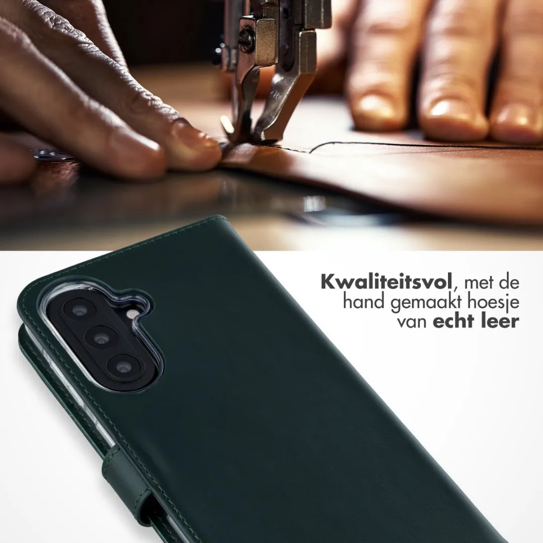 Selencia Hoesje Samsung Galaxy A57 - Groen - 3 Pasjes