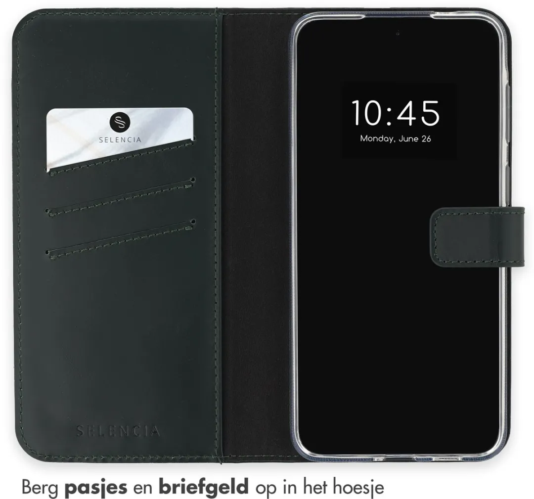 Selencia Hoesje Samsung Galaxy A57 - Groen - 3 Pasjes