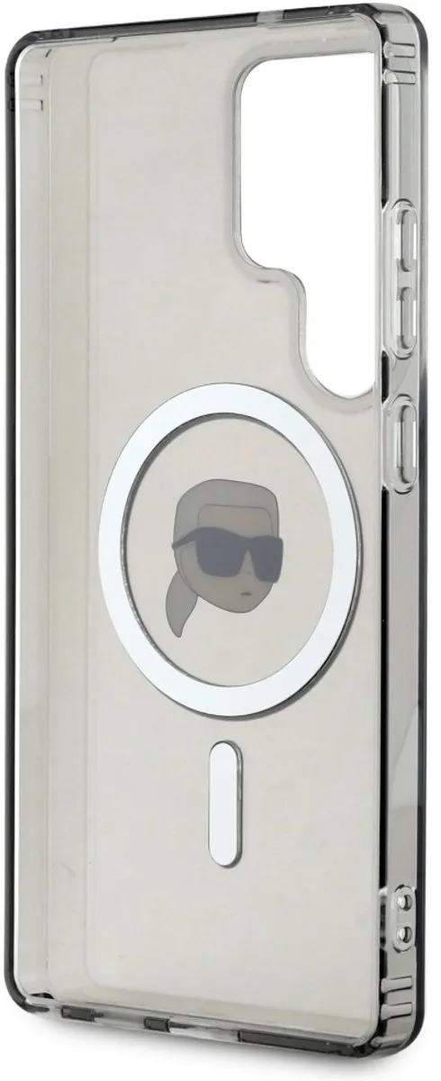 Karl Lagerfeld Magnetische Hoes Karl Hoofd voor Samsung Galaxy S25 Ultra - Transparent