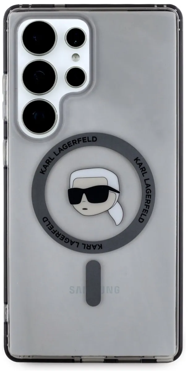 Karl Lagerfeld Magnetische Hoes Karl Hoofd voor Samsung Galaxy S25 Ultra - Transparent