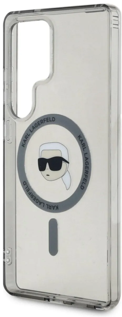 Karl Lagerfeld Magnetische Hoes Karl Hoofd voor Samsung Galaxy S25 Ultra - Transparent