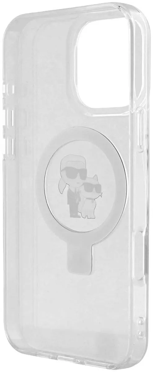 Karl Lagerfeld MagSafe Hoes iPhone 16 Pro Max KLHMP16XHMRSKCH - Wit