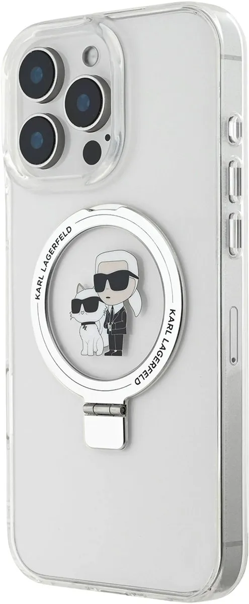 Karl Lagerfeld MagSafe Hoes iPhone 16 Pro Max KLHMP16XHMRSKCH - Wit