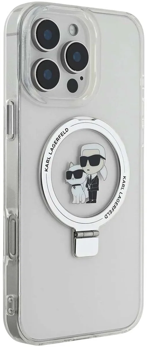 Karl Lagerfeld MagSafe Hoes iPhone 16 Pro Max KLHMP16XHMRSKCH - Wit