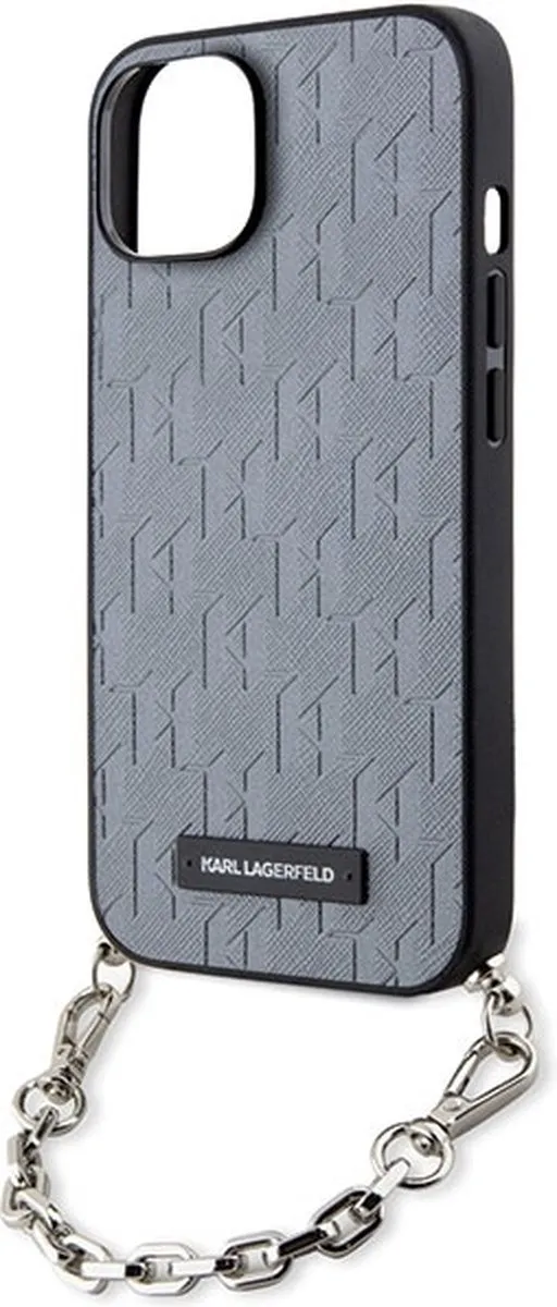 Karl Lagerfeld Saffiano Back Case - iPhone 14 Grijs - afbeelding 6 van 6