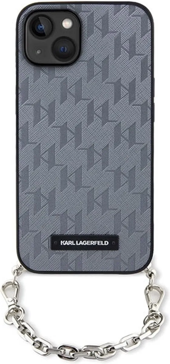 Karl Lagerfeld Saffiano Back Case - iPhone 14 Grijs