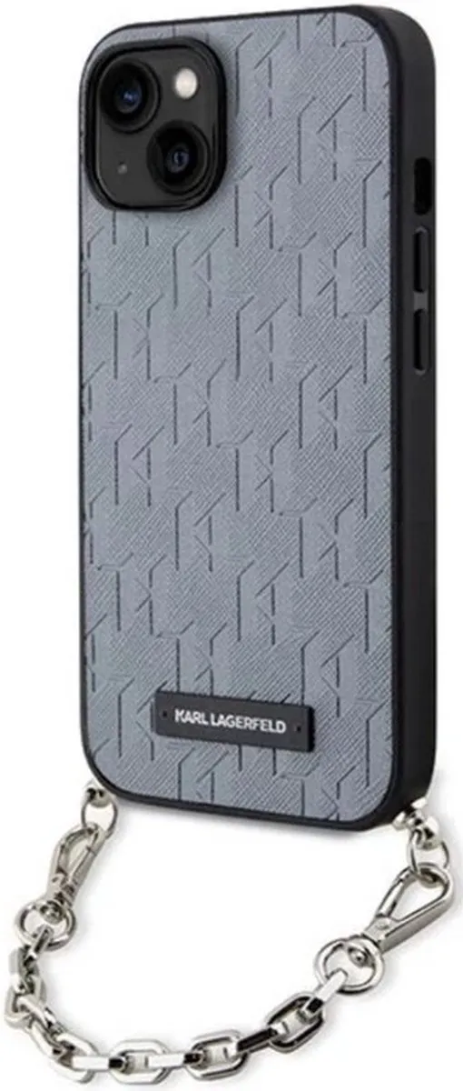 Karl Lagerfeld Saffiano Back Case - iPhone 14 Grijs