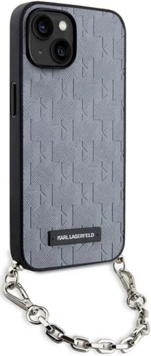 Karl Lagerfeld Saffiano Back Case - iPhone 14 Grijs