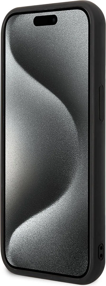 Karl Lagerfeld iPhone 15 Hardcase - KL Metal Logo - Zwart