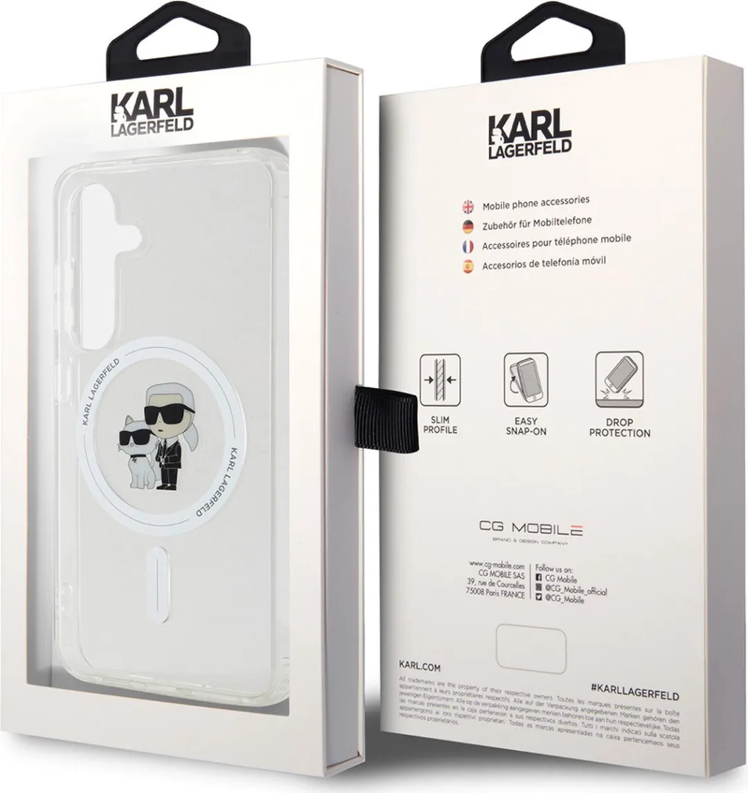 Karl Lagerfeld Backcase Hoesje S24+ - Transparant - TPU