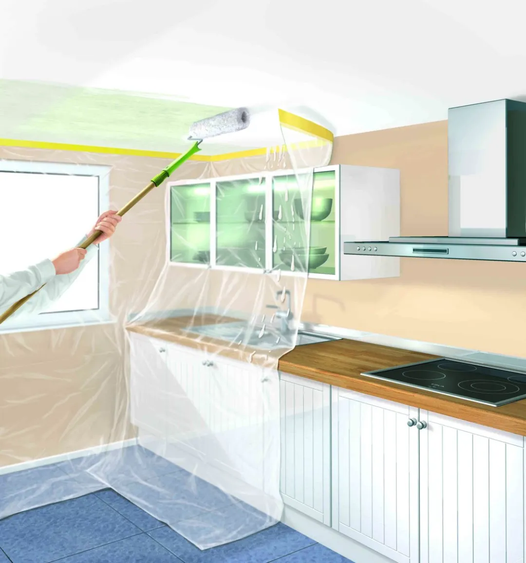 Tesa Easy Cover Schilderfolie 15m x 2,6m - Transparant