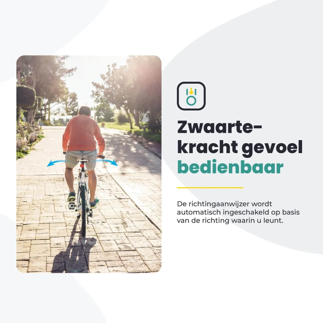 Voltano Fiets Richtingaanwijzer USB - Waterdicht - Zwart