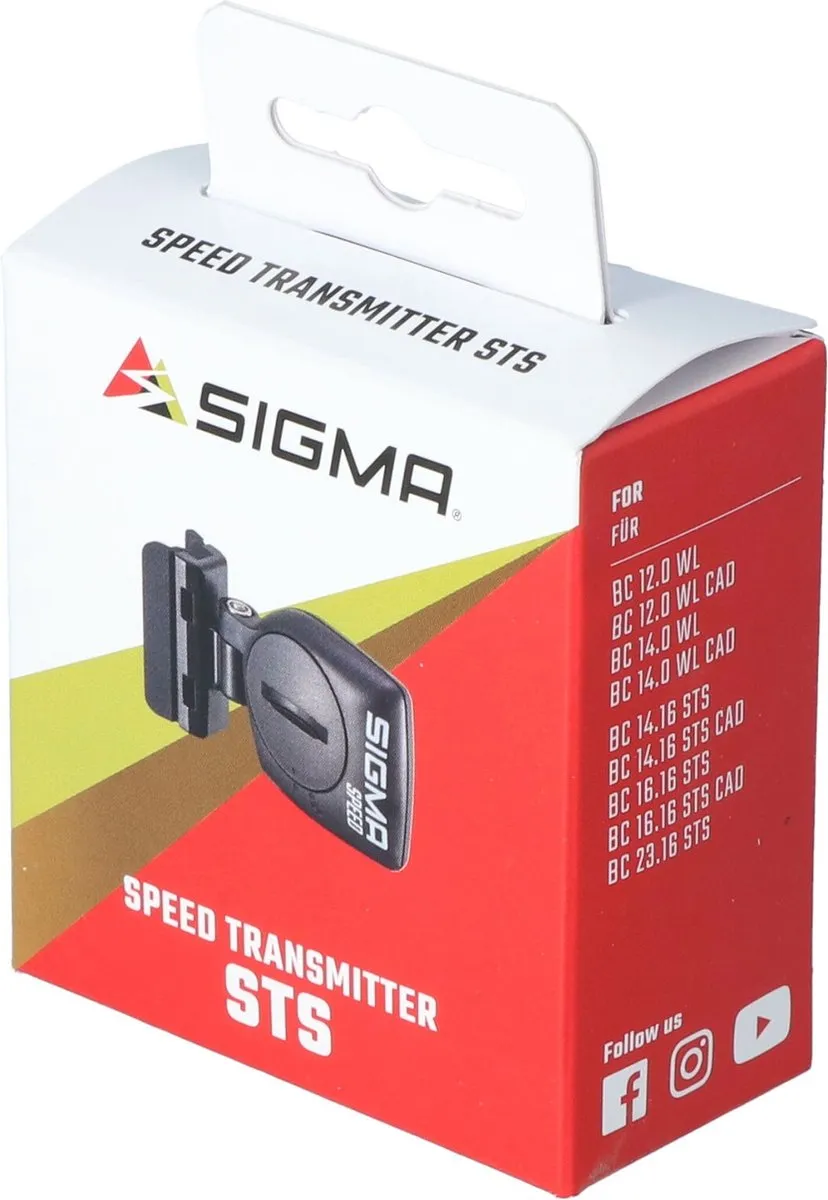 Sigma STS Snelheidszender - Zwart