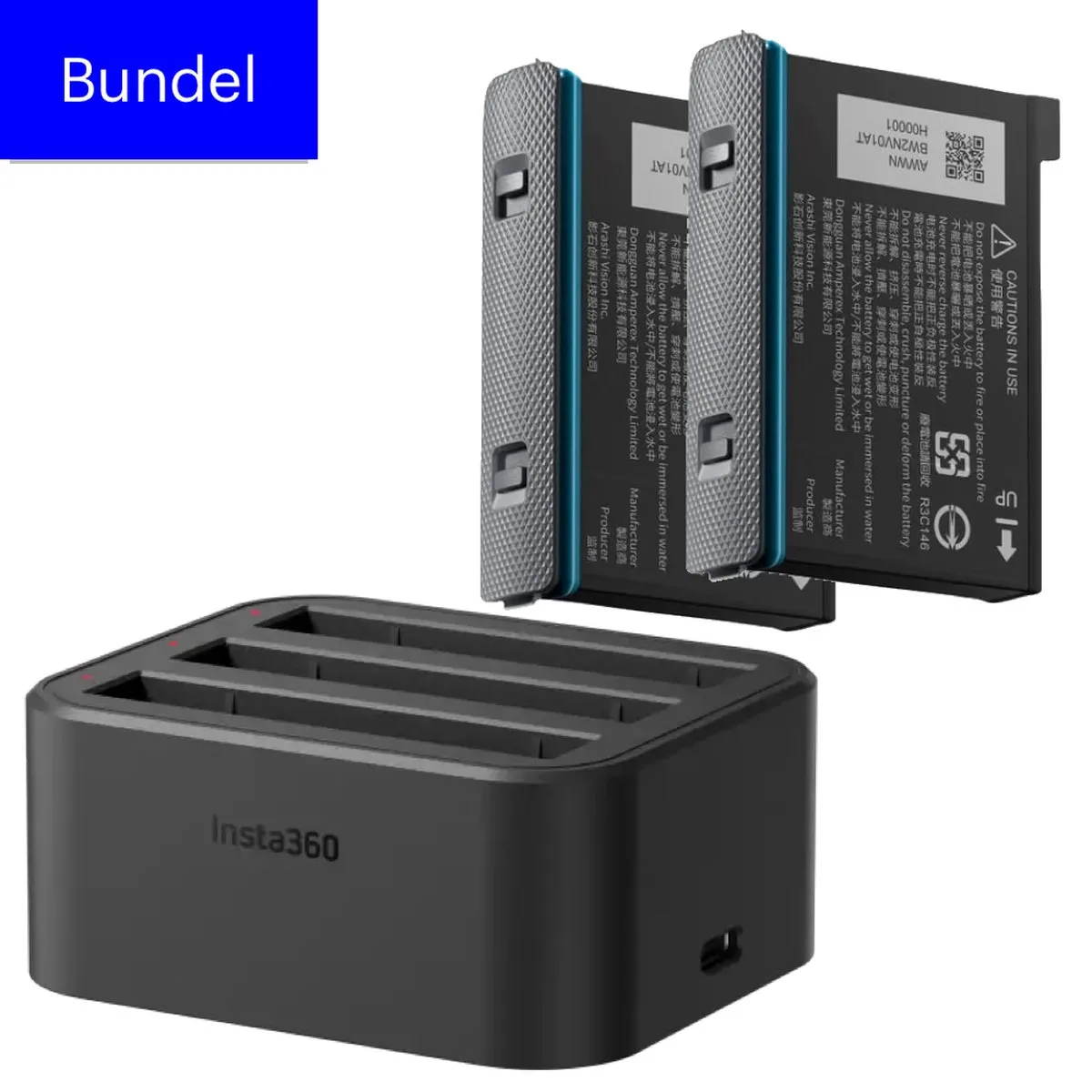 Insta360 X3 Power Bundel - 3x 1800mAh Accu