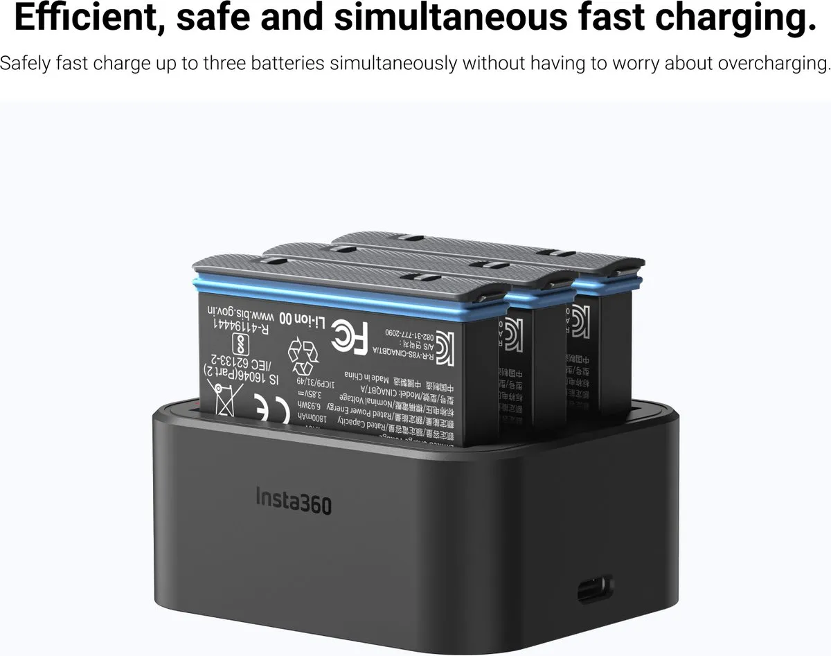 Insta360 X3 Power Bundel - 3x 1800mAh Accu