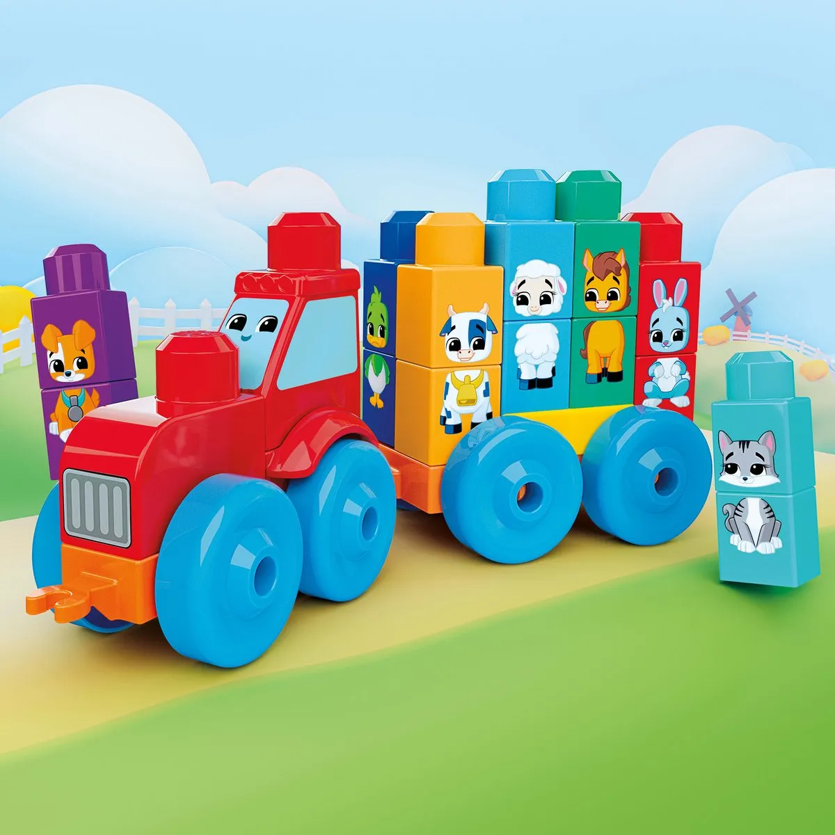 Mega Bloks Dieren Tractor Bouwspeelgoed 30 Stuks - Multicolor