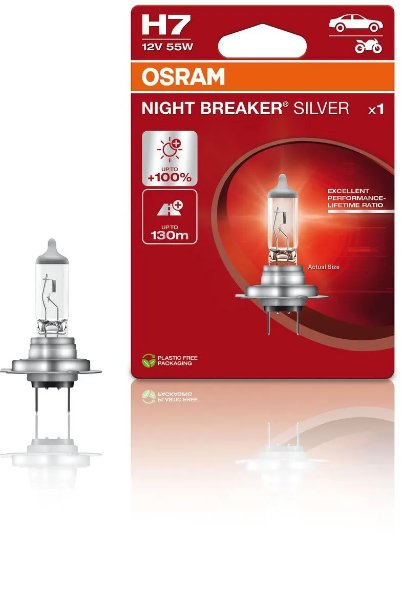 Osram Night Breaker Silver H7 Autolamp 55W