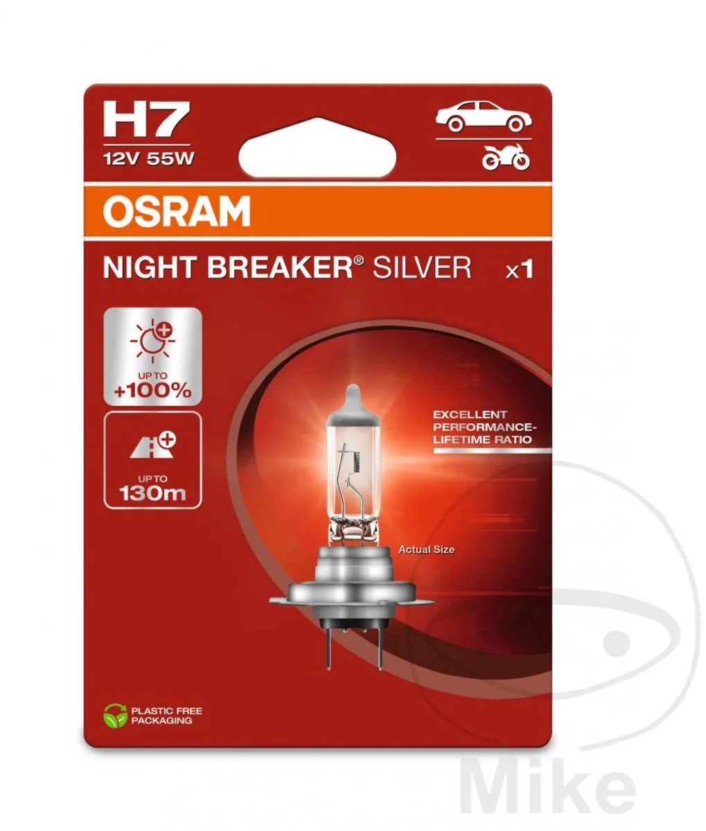 Osram Night Breaker Silver H7 Autolamp 55W