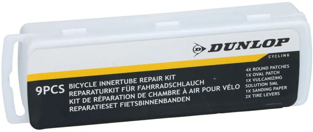 Dunlop Fietspomp met Drukmeter 9-delig - Zwart