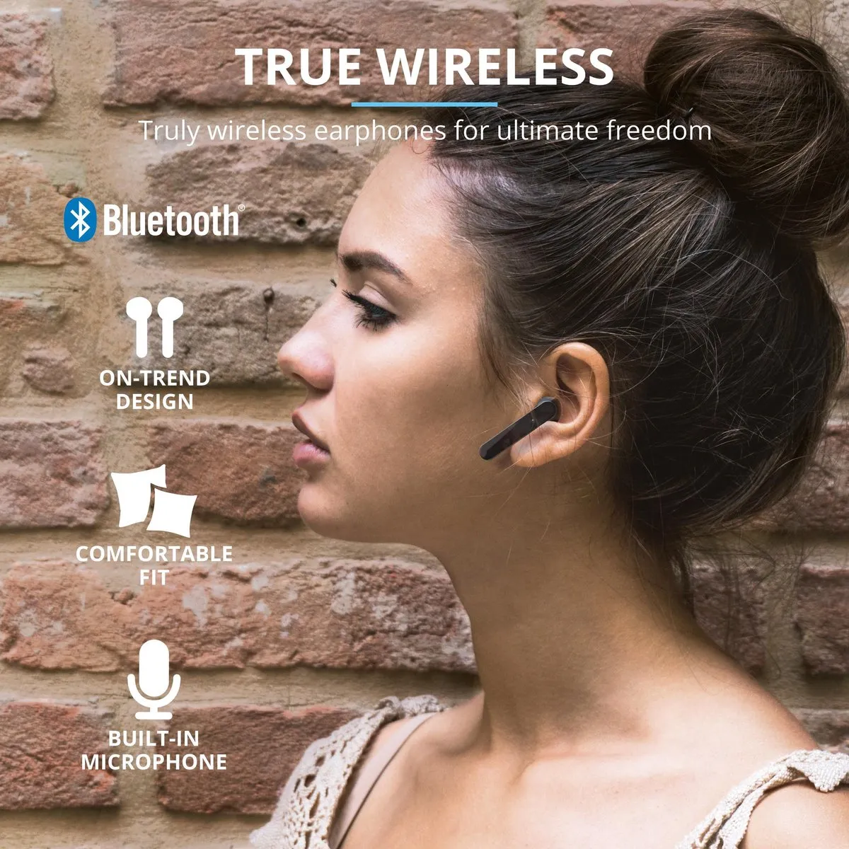 Trust Primo Touch 23712 Draadloze Oordopjes - Zwart - afbeelding 4 van 6