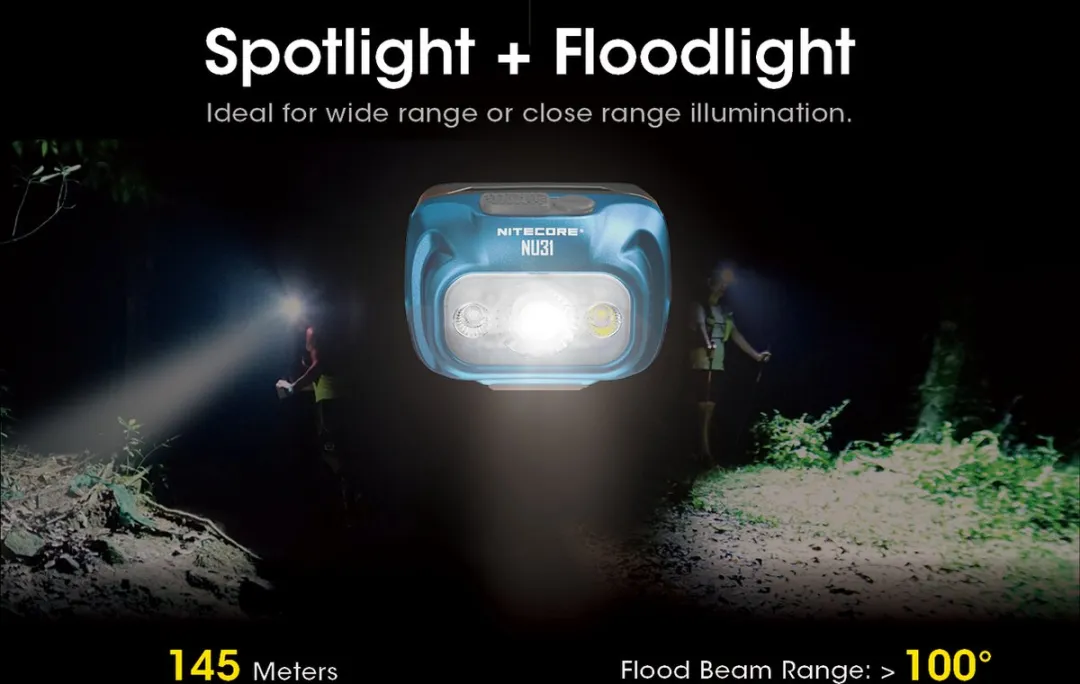 Nitecore NU31 Hoofdlamp - 550 Lumen - Oranje - afbeelding 6 van 6