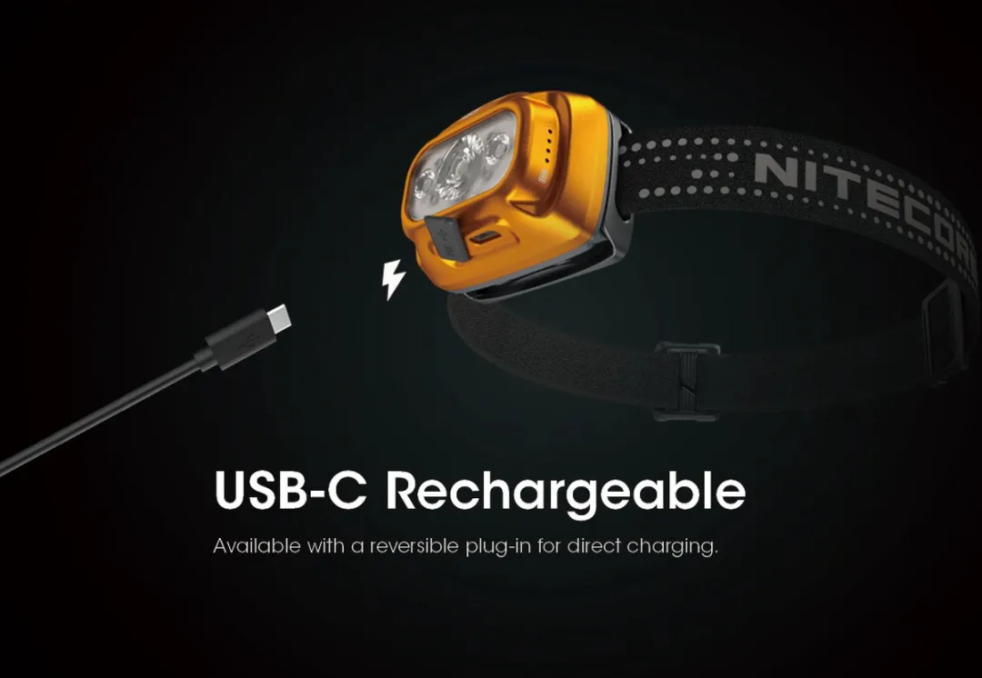 Nitecore NU31 Hoofdlamp - 550 Lumen - Oranje