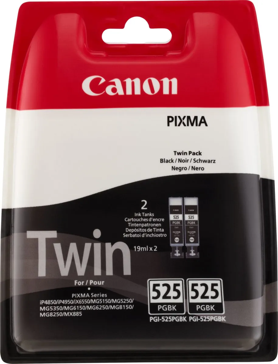 Canon PGI-525PGBK Inktcartridge Zwart - 2 Stuks