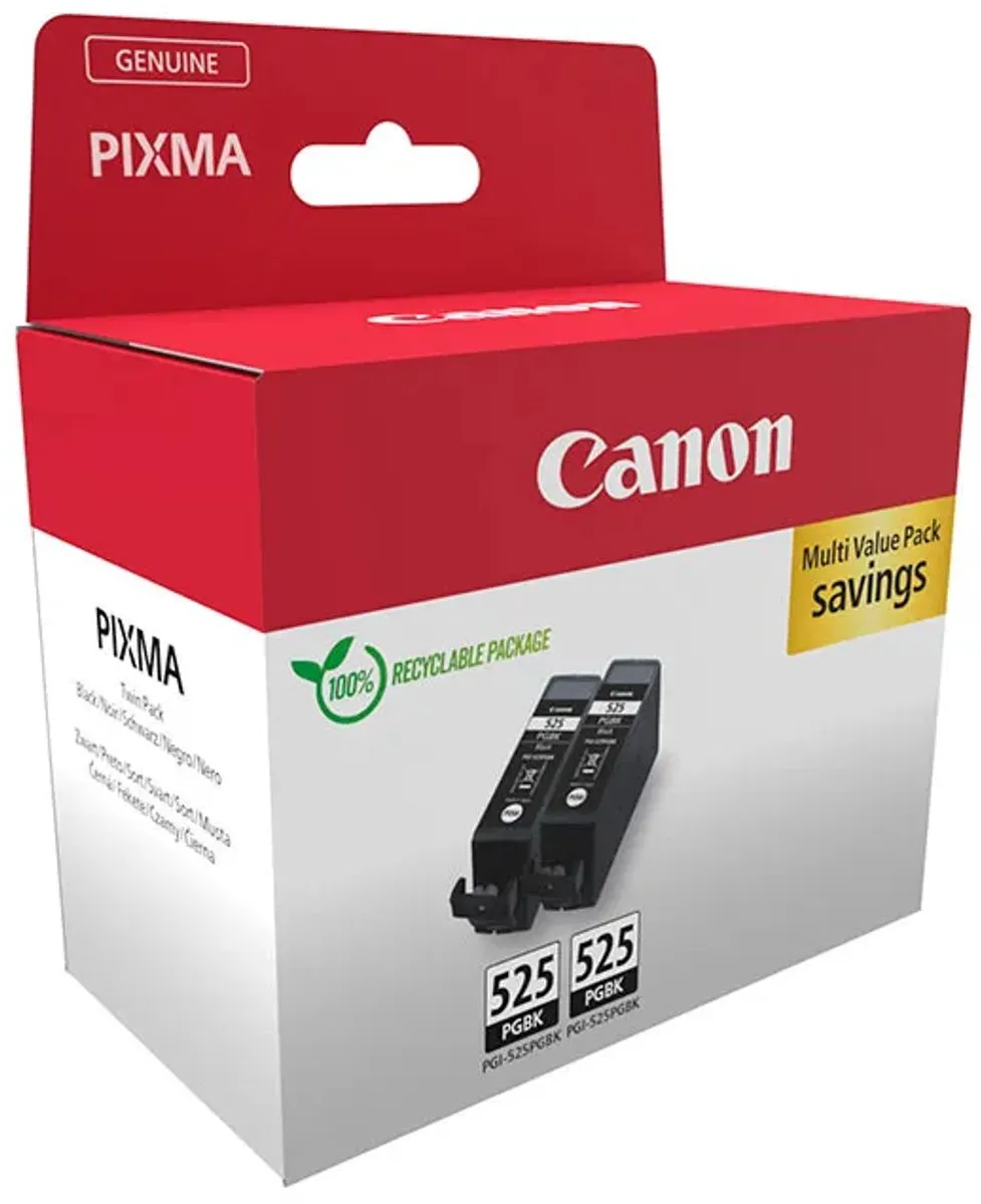 Canon PGI-525PGBK Inktcartridge Zwart - 2 Stuks