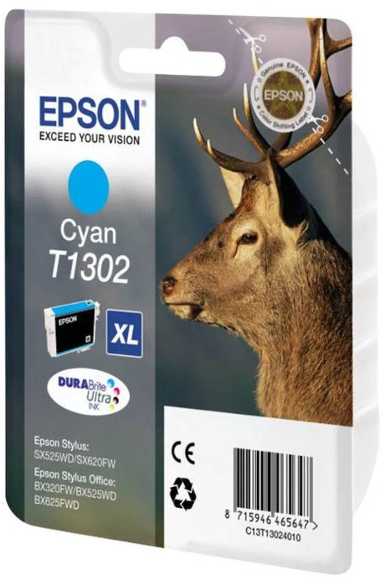 Epson T1302XL Cyaan Inktcartridge - 10.1ml