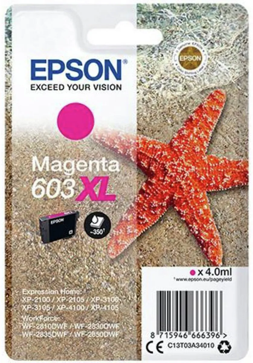 Epson C13T03A34020 Magenta XL Cartridge 4ml