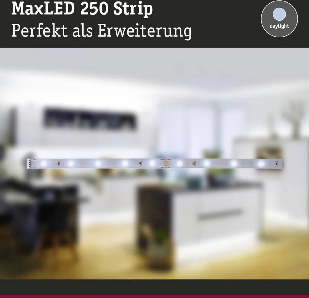 Paulmann MaxLED 250 LED-strip Daglichtwit 100cm - Zilver