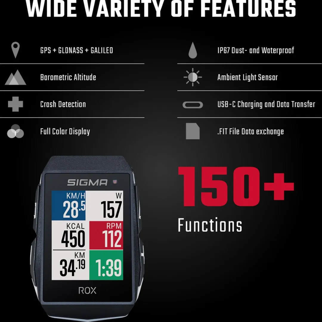Sigma ROX 11.1 EVO GPS Fietscomputer - Zwart