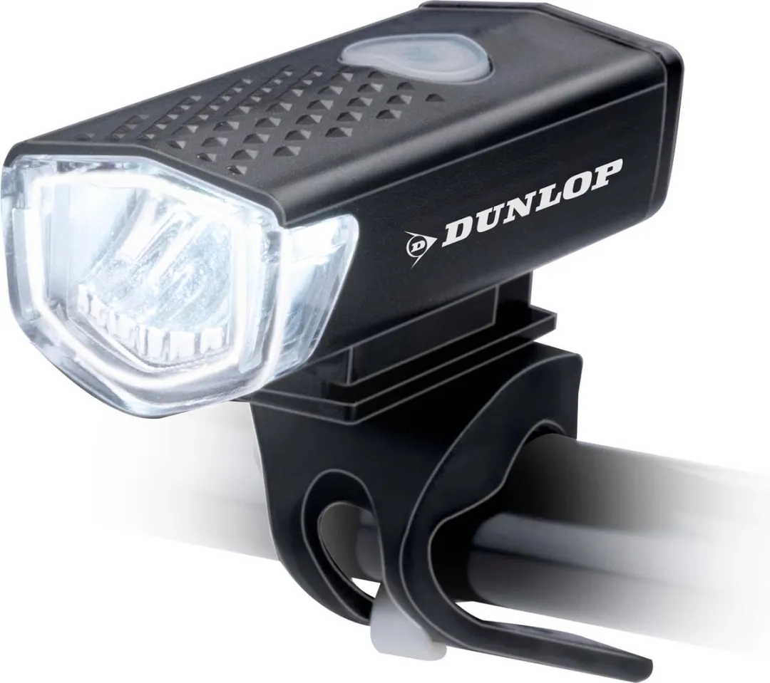 Dunlop Fietsverlichting Set - 2 Stuks Rood/Wit - Heroplaadbaar