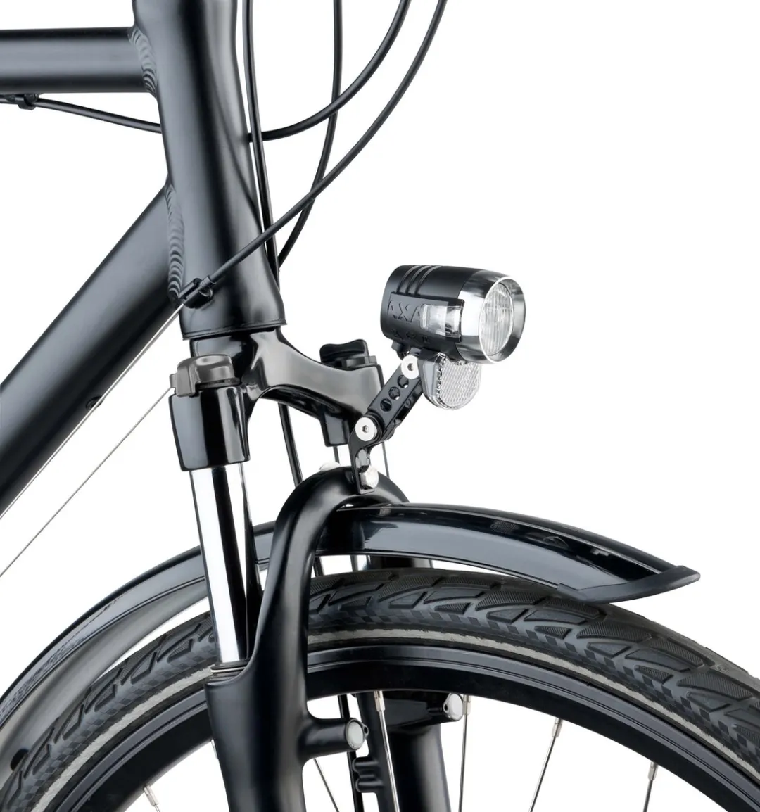 AXA Blueline 50 T Fietskoplamp - Dynamo - 50 Lux - Zwart