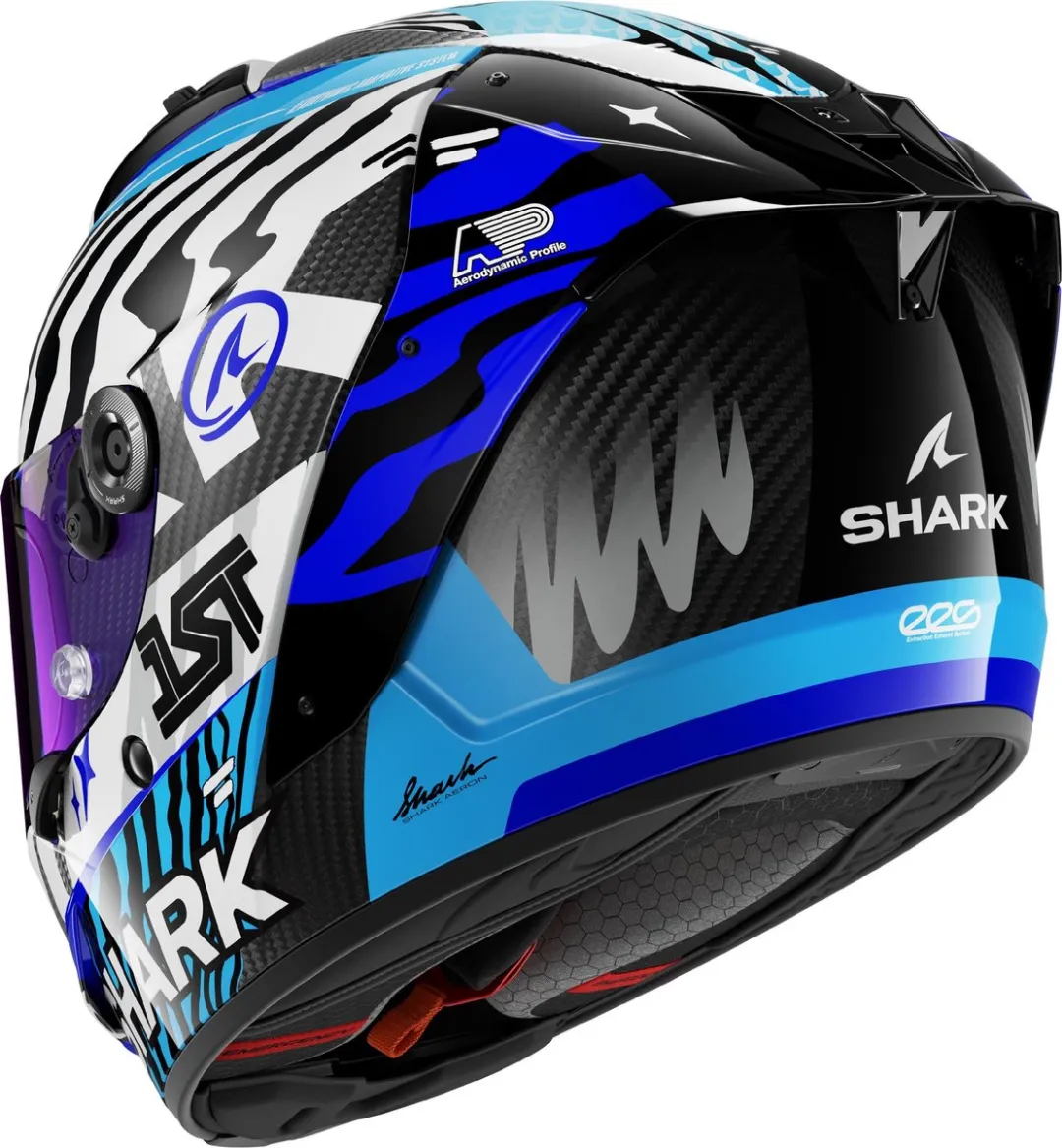 Shark Aeron Speed Fancy Carbon Helm XS - Blauw/Wit