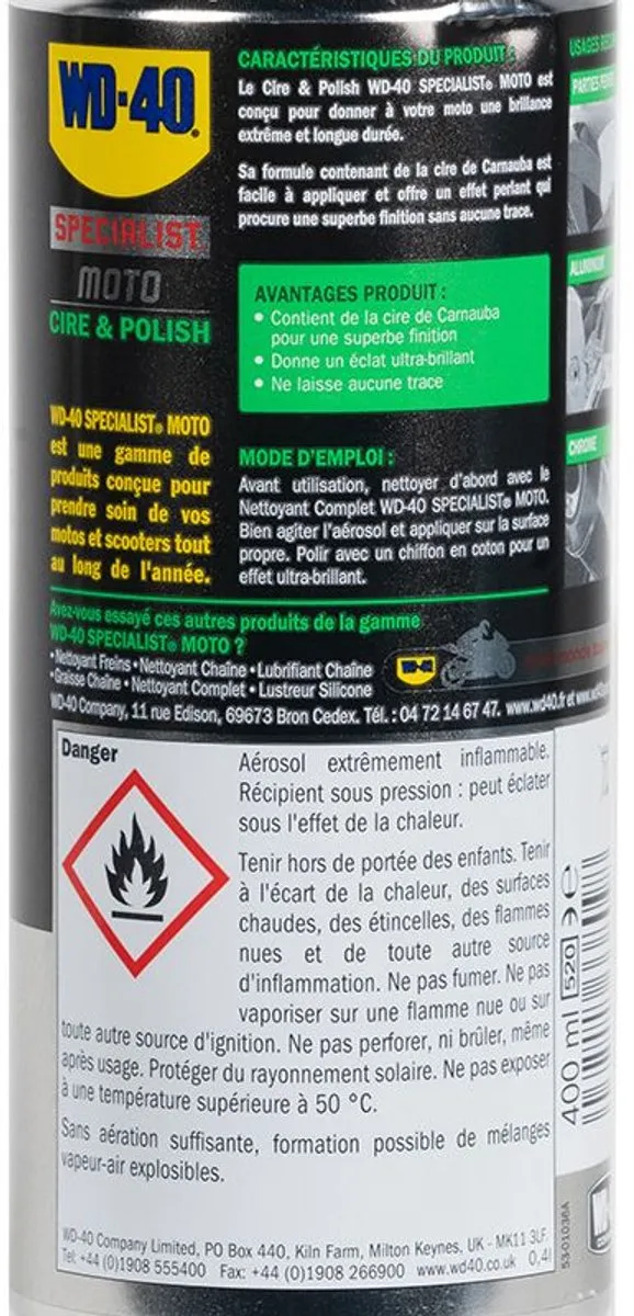WD-40 Polijstmiddel 400ml - Blauw/Zilver/Rood/Geel - afbeelding 2 van 2
