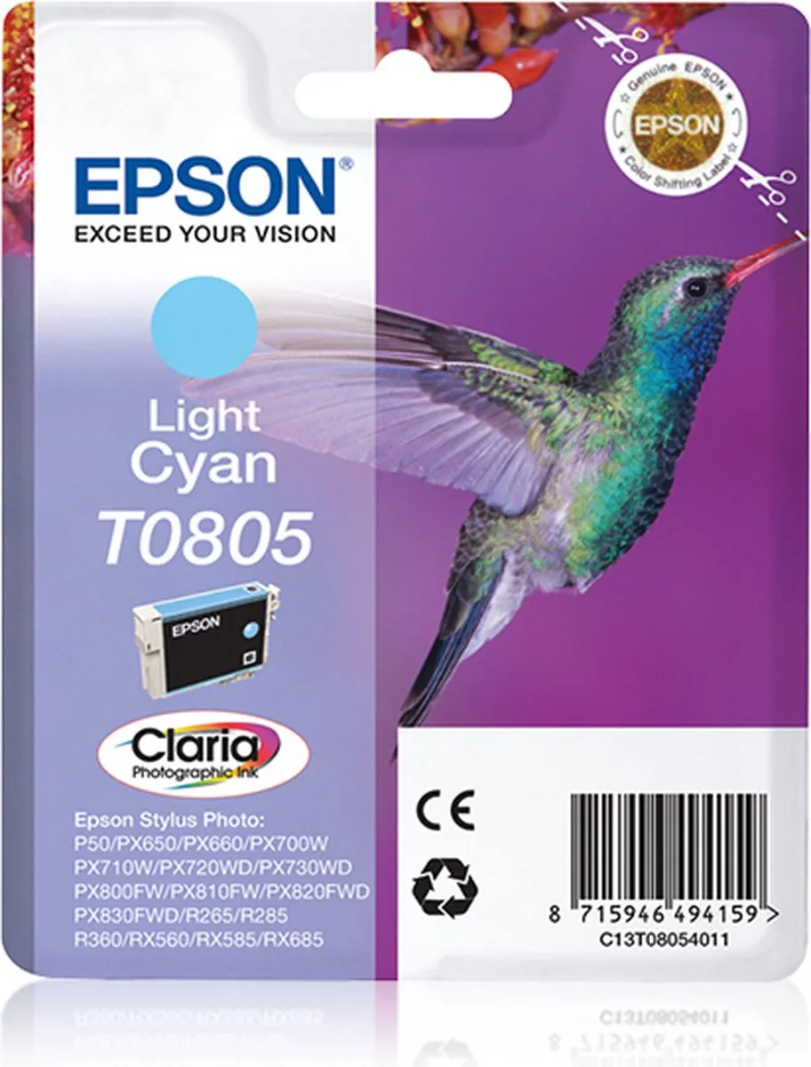 Epson Claria Photographic Light Cyan T08054021 Inktpatroon