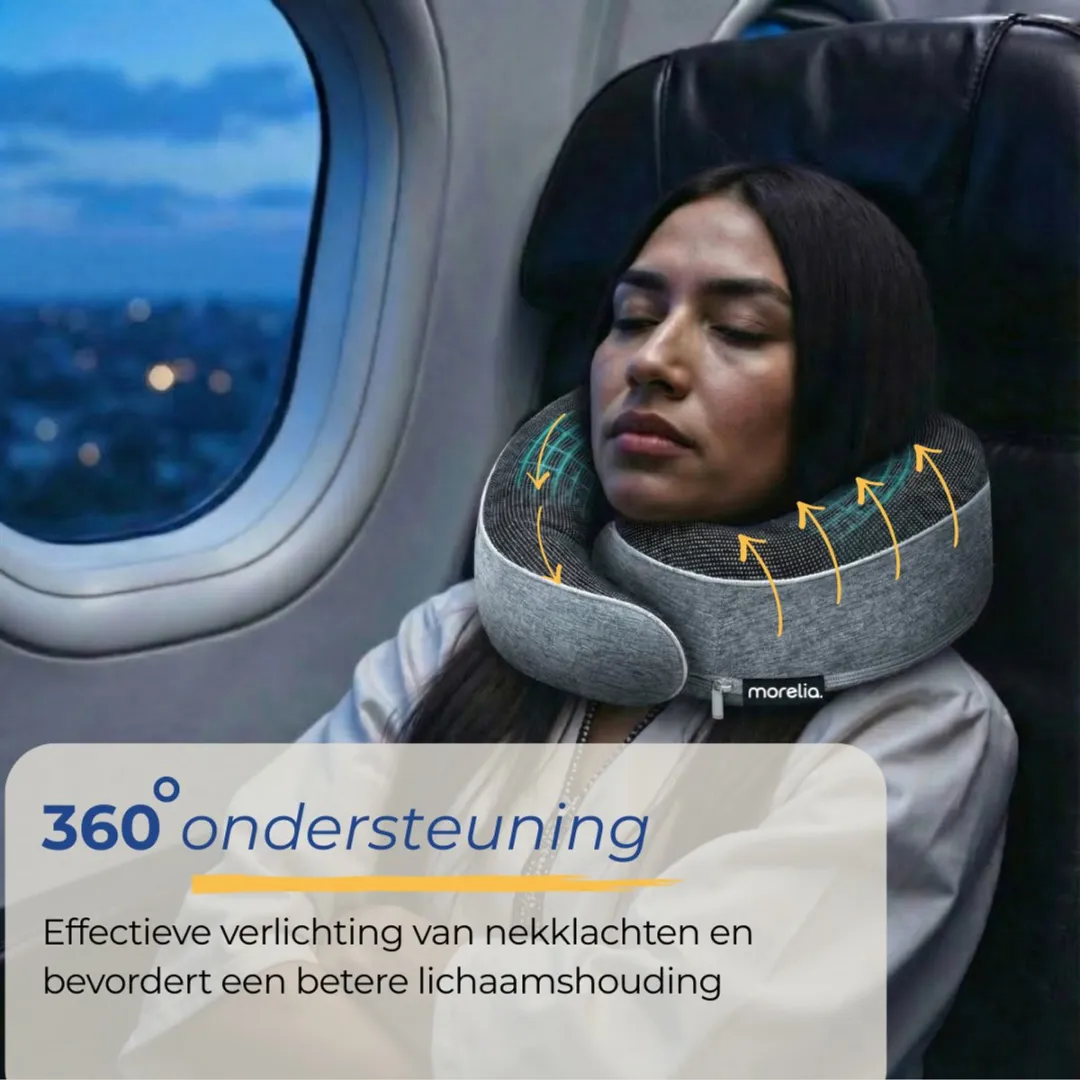 Morelia Volledige Set Nekkussen Lichtgrijs - Traagschuim