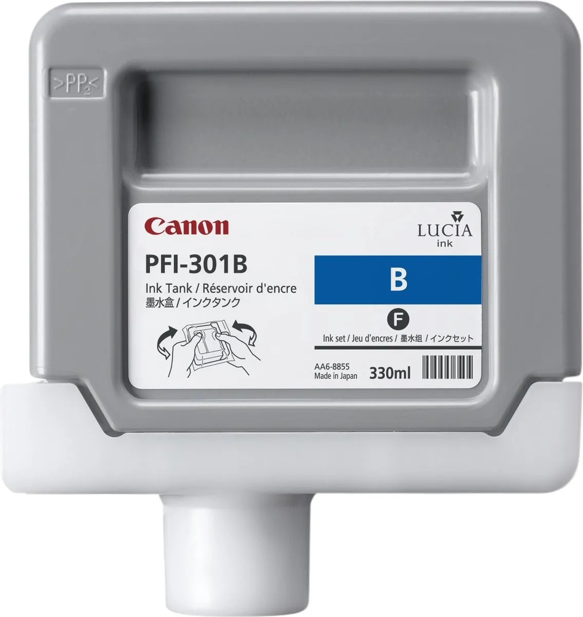 Canon PFI-301GY Inktcartridge Pigment Blauw 330ml