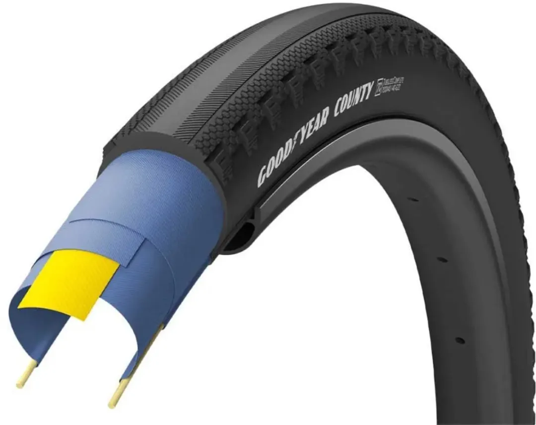 Goodyear County 60 TPI Tubeless Gravelband 700x35 - Geel