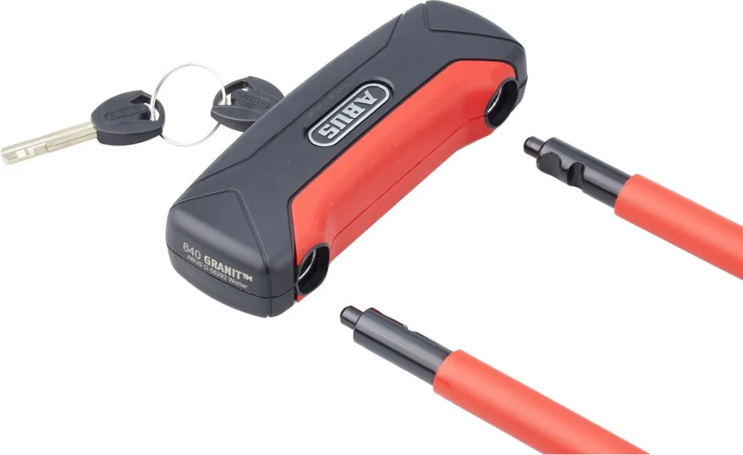 ABUS Granit Plus 640/135HB150 Beugelslot - Zwart/rood