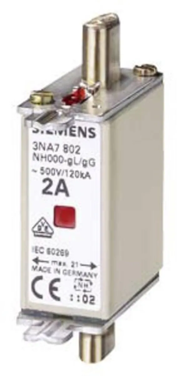 Siemens 3NA7810 Zekeringinzetstuk 0,25A 500V