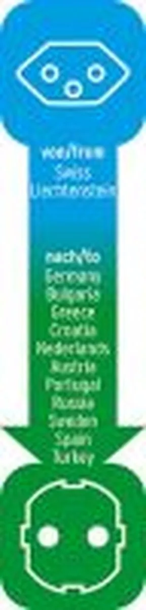 Brennenstuhl Reisadapter CH - Geaard 1508480 - witGrijs
