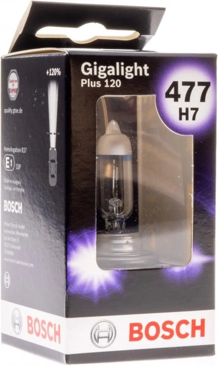 Bosch Halogeen H7 GIGALIGHT PLUS 120 Wit Dimlicht Koplamp