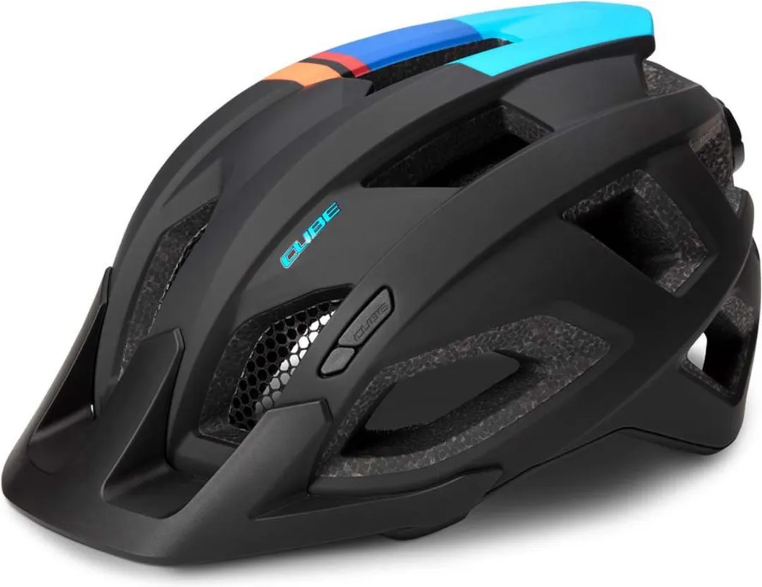 Cube Pathos Mountainbikehelm - 15 Ventilatiegaten - L - Zwart/Meerkleurig